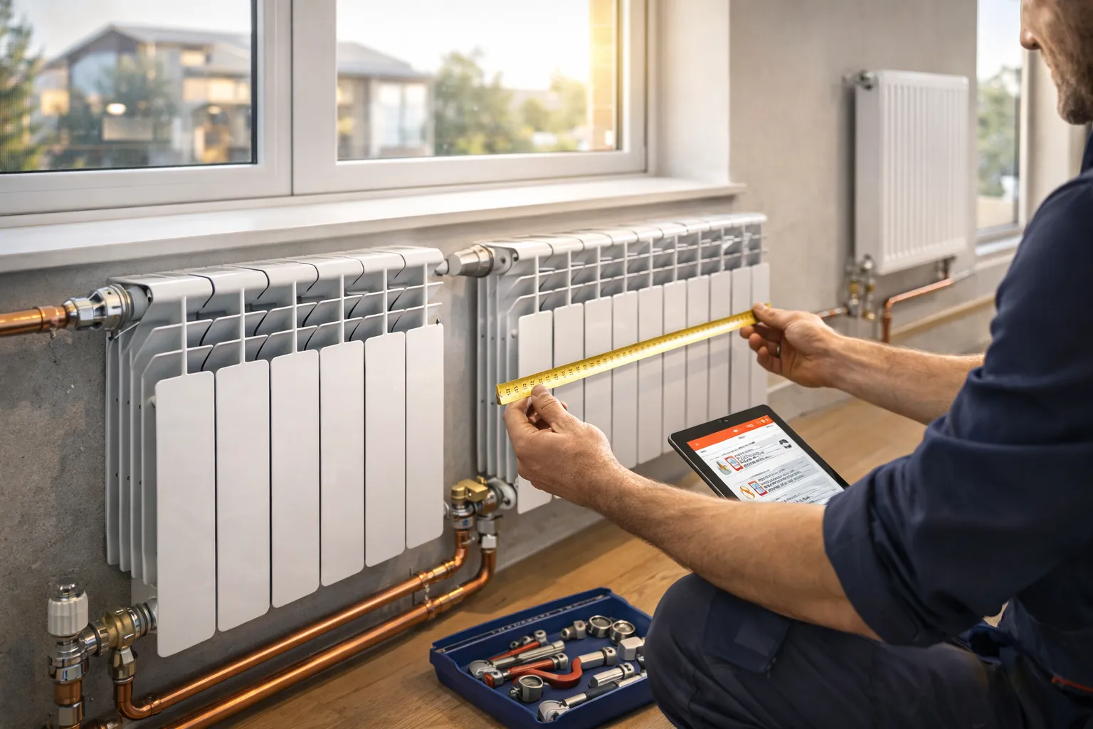 биметаллические радиаторы отопления 500/80 и 500/100 секционные радиаторы для квартиры и дома расчет мощности и подбор радиатора