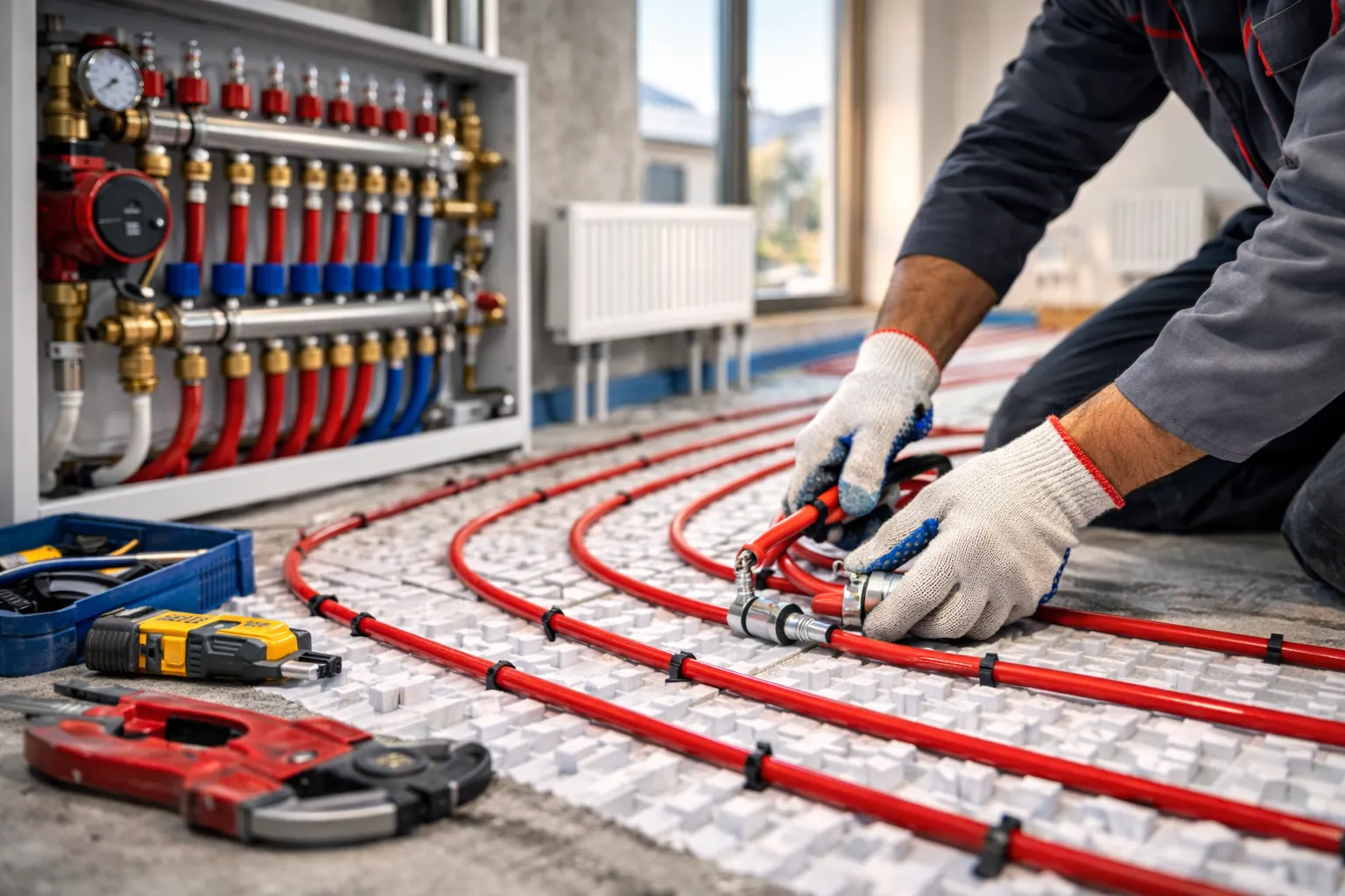 монтаж труб отопления в частном доме прокладка труб отопления система радиаторов