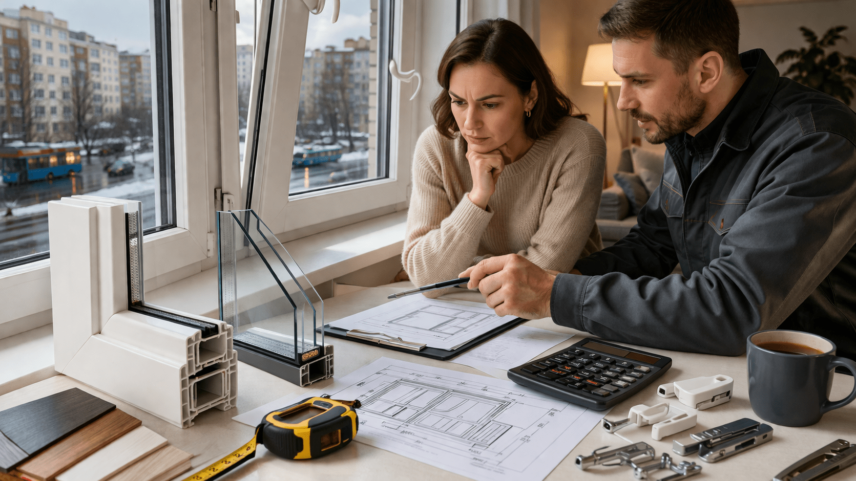 Пластиковое окно ПВХ в современной квартире: профиль, стеклопакет, монтаж и расчёт цены