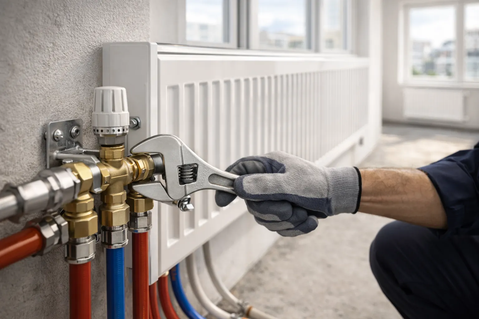 Монтаж радиаторов отопления в квартире — установка батареи с подключением труб подачи и обратки