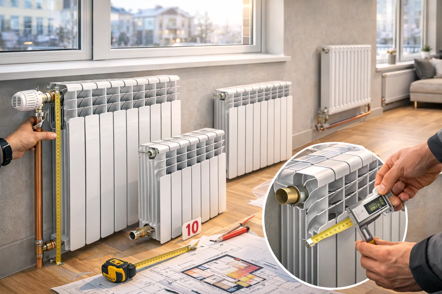 Размеры биметаллических радиаторов высота глубина ширина секции межосевое расстояние 500 80