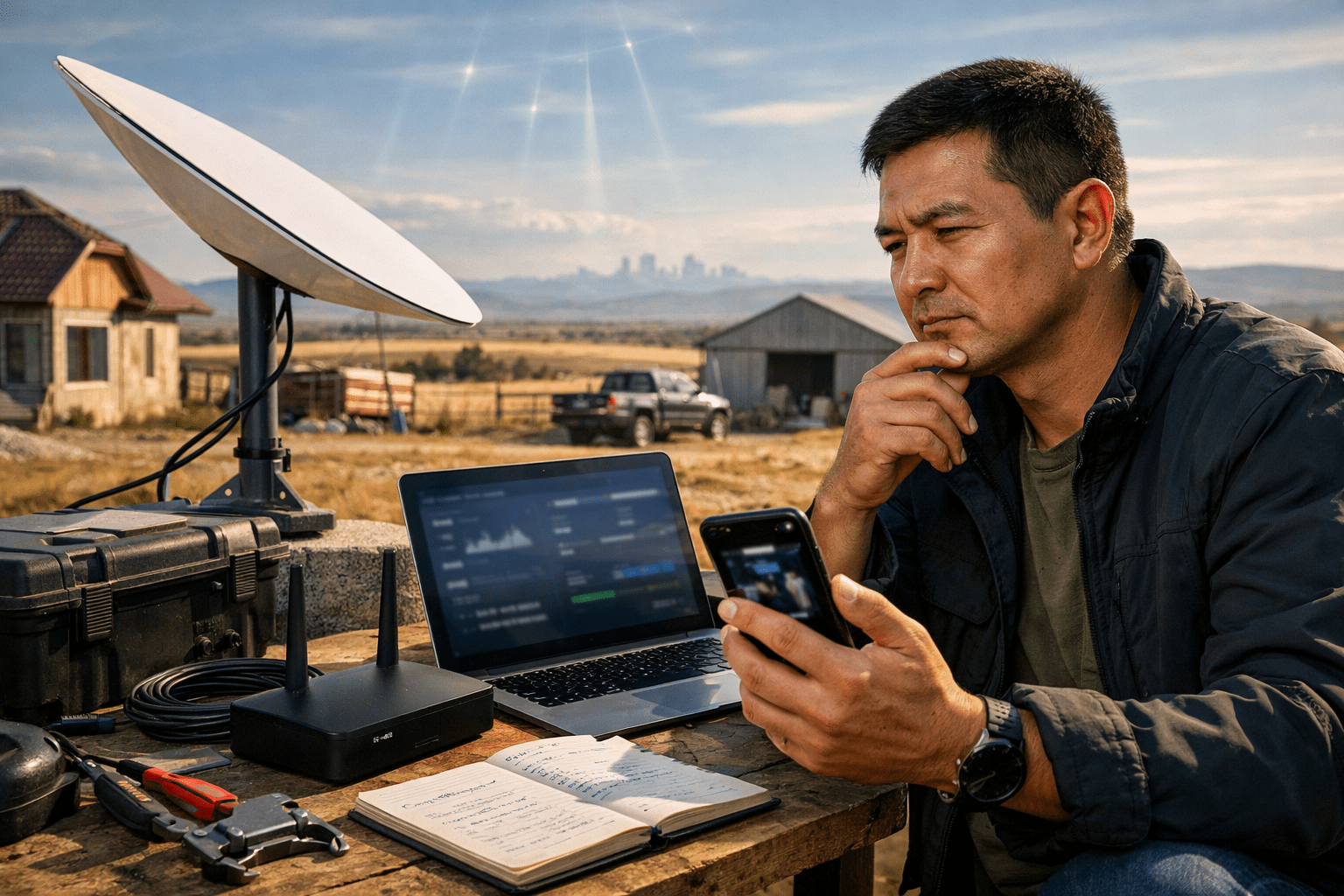 Комплект Starlink в Казахстане для дома и удалённого объекта: спутниковая антенна, роутер, тарифы и подключение