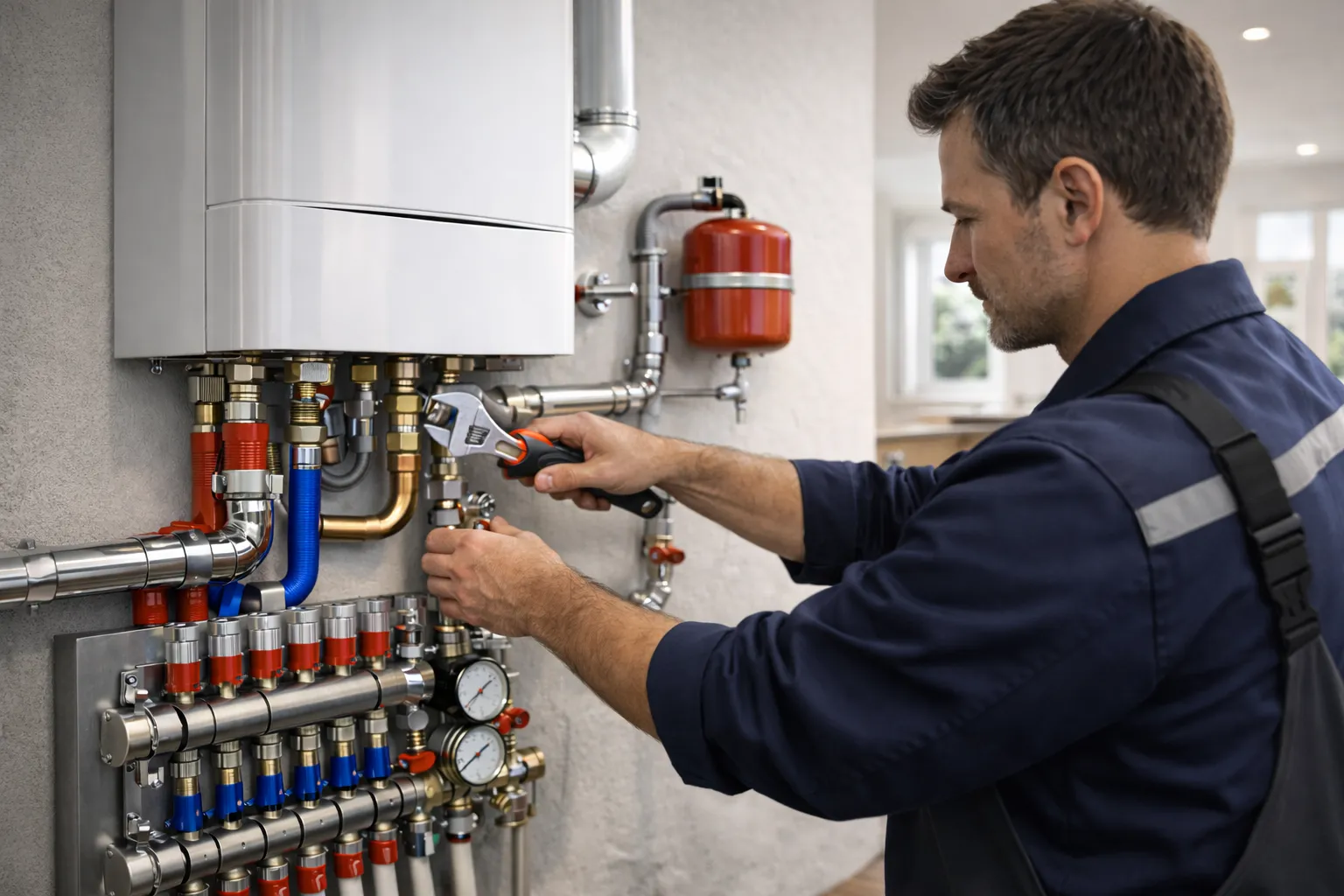 Профессиональная установка газового котла отопления в частном доме — монтаж настенного газового котла, обвязка системы отопления и подключение дымохода