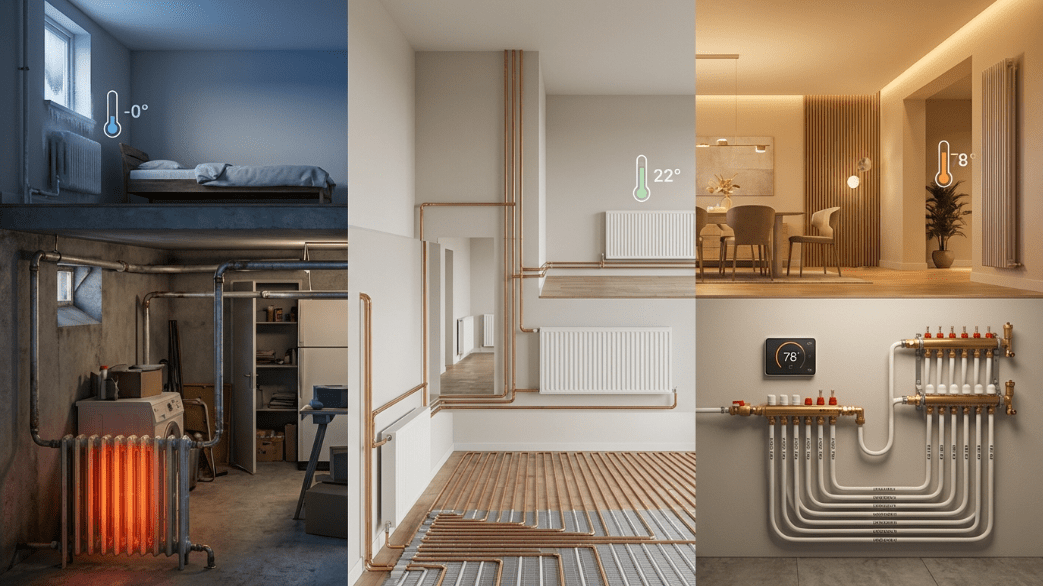 сравнение схем отопления дома однотрубная двухтрубная коллекторная разводка радиаторов